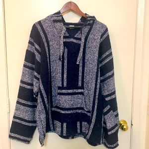 Oversized poncho hoodie.